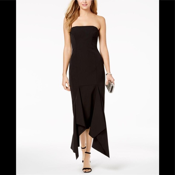 vince camuto strapless dress